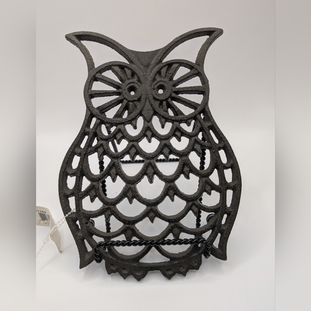 Black Cast Iron Owl Trivet